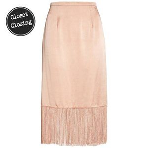 ⚡️[Tracy Reese] Fringed Silk Skirt in Pink